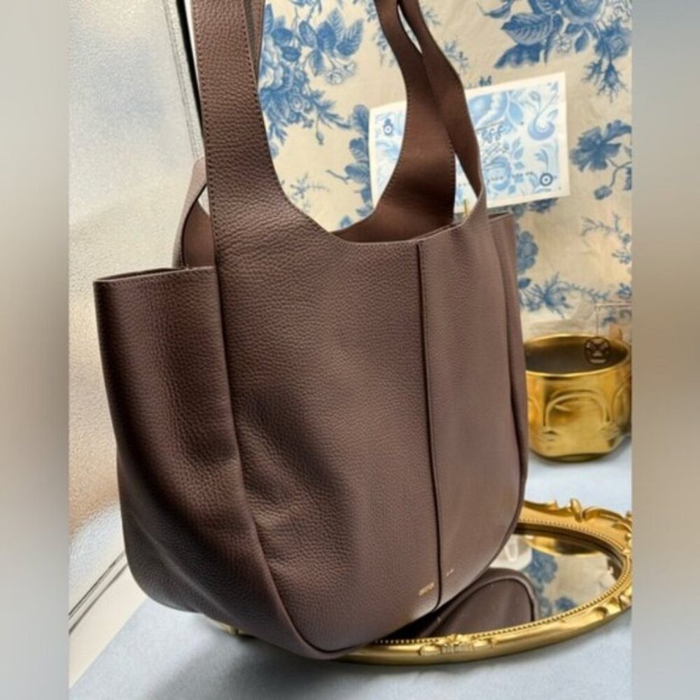 🆕 OROTON 🧿 NWOT Emilia Tote Bag, Bear Brown Leather - Picture 8 of 15